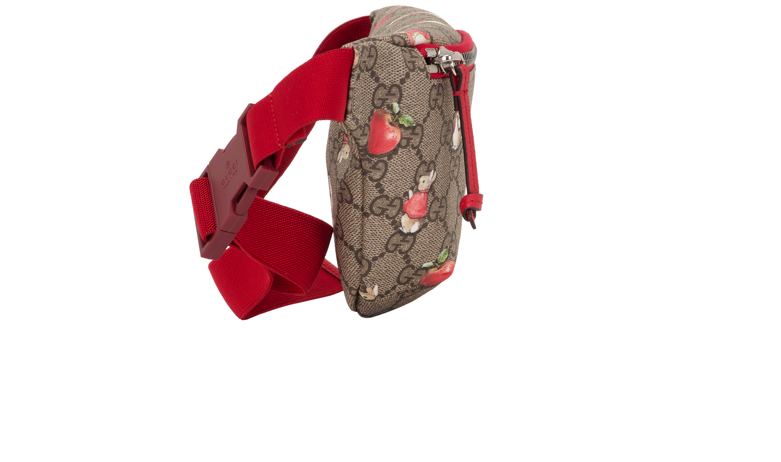 Peter Rabbit Belt Bag, &pound;350, Handbags, Beige/Red, Canvas, Side view